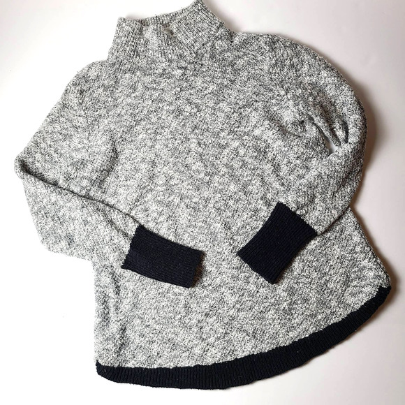 L.L.Bean Signature Women's Cotton/Linen Ragg Sweater Turtleneck-Size Small - Picture 2 of 3